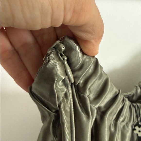 VRG GRL Olive Green Strapless Maxi Dress size small - Picture 6 of 7